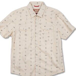 Iron & Resin Short Sleeve Button Up Western Bull Shirt